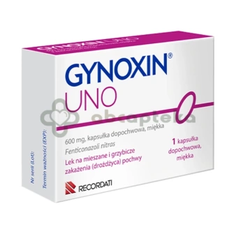 Gynoxin Uno, 600 mg, 1 tabletka dopochwowa