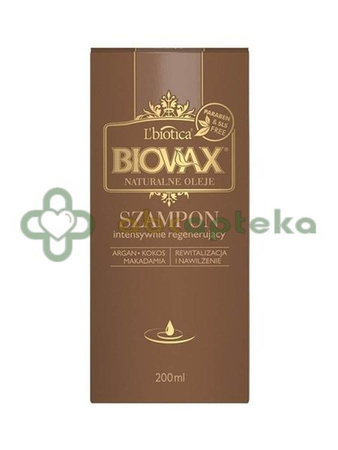 Biovax Naturalne Oleje, szampon intensywnie regenerujący, 200 ml