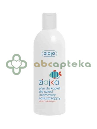 Ziajka, płyn do kąpieli dla dzieci i niemowląt, natłuszczający, od 1 dnia życia, 370 ml | DATA WAŻNOŚCI 31.01.2026