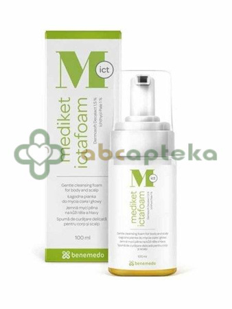 Mediket Ictafoam, pianka łagodna do mycia ciała i głowy, 100 ml