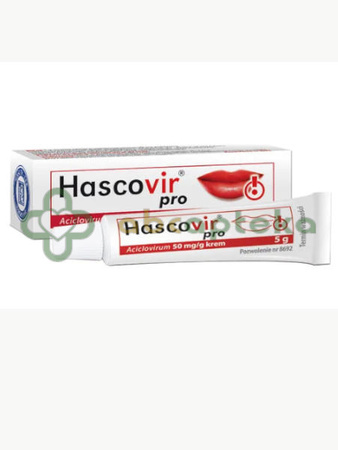 Hascovir pro, 50 mg/g, krem, 5 g