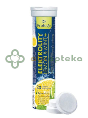 Protego Elektrolity Lemon&Mint+, 20 tabletek musujących