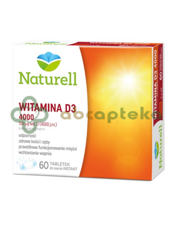 Naturell Witamina D3 4000, 60 tabletek do ssania