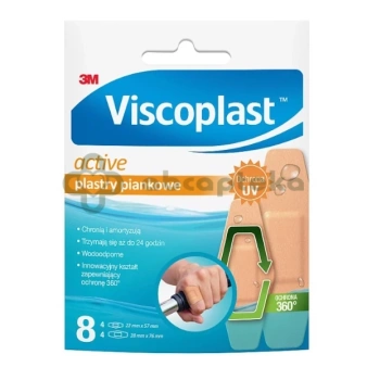 Viscoplast Active, zestaw plastrów piankowych, 8 sztuk