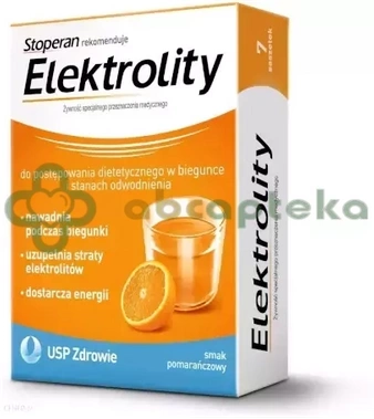 Elektrolity, smak pomarańczowy, 7 saszetek