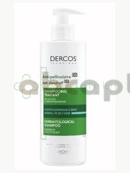 Vichy Dercos, szampon przeciwłupieżowy włosy normalne i przetłuszczające się, 390 ml