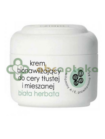 Ziaja, krem bionawilżający co cery tłustej i mieszanej, biała herbata, 50 ml
