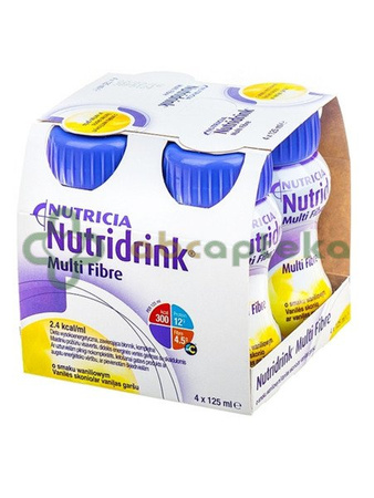 Nutridrink Multi Fibre o smaku waniliowym, 4 x 125 ml, 