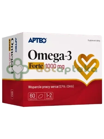 Omega-3 1000 mg Forte APTEO,             60 kapsułek