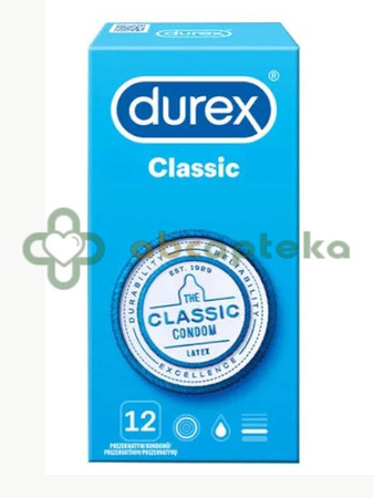 Durex Classic prezerwatywy, 12 sztuk