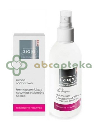 Ziaja Med Naczynka zestaw krem kojący, 50 ml + tonik micelarny, 200 ml