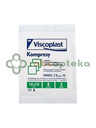 Viscoplast Jałowe kompresy gazowe 10 cm x 10 cm 3 sztuki