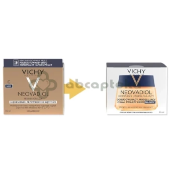 Vichy Neovadiol Kompleks Uzupełniający, odbudowujący, modelujący owal twarzy krem na noc, 50 ml
