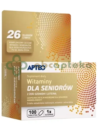 Witaminy dla seniorów APTEO, 100 tabletek