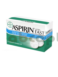 Aspirin Ultra Fast, 500 mg, 12 tabletek musujących