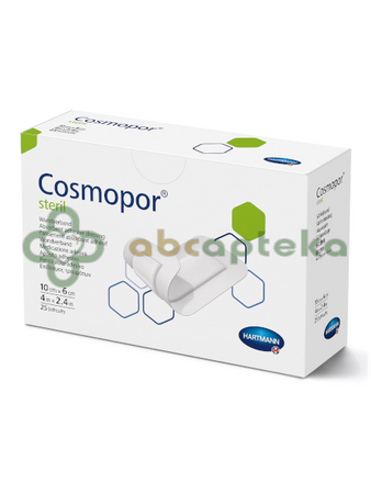 COSMOPOR Steril, plastry opatrunkowe jałowe, 10 x 6 cm, 25 sztuk