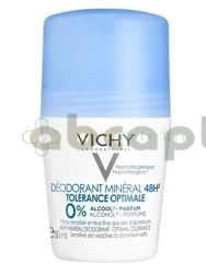 Vichy Optimal Tolerance, dezodorant mineralny roll-on 48h, 50 ml