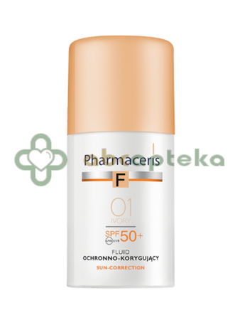 Pharmaceris F, fluid ochronno-korygujący, 01 Ivory, SPF 50, 30 ml