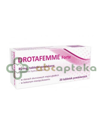 Drotafemme Forte, 80 mg, 20 tabletek