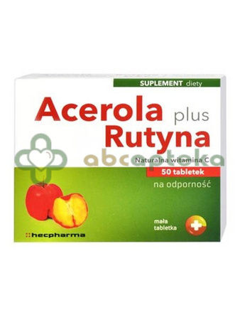 Acerola Plus Rutyna HEC, 50 tabletek