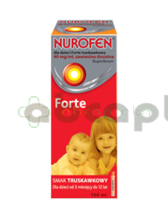 Nurofen Forte, 40 mg/ml, zawiesina doustna o smaku truskawkowym, 100 ml | DATA WAŻNOŚCI 31.01.2027