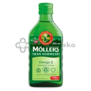 Moller's Tran Norweski powyżej 3 roku, aromat jabłkowy, 250 ml | DATA WAŻNOŚCI 30.09.2025