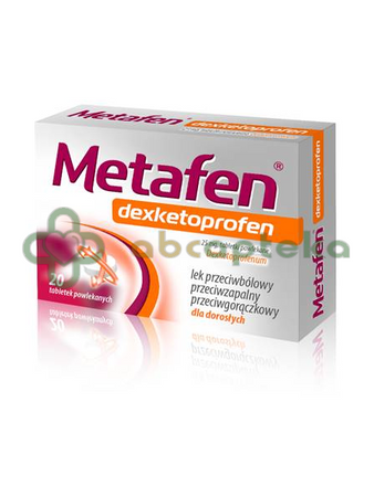 Metafen Dexketoprofen 25 mg, 20 tabletek