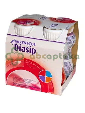 Diasip, smak truskawkowy, 4 x 200 ml | 