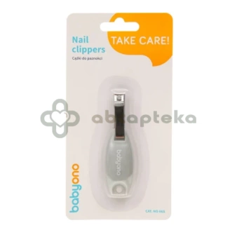 Babyono cążki do paznokci dla dzieci i niemowląt, szare, 065/03, 1 sztuka