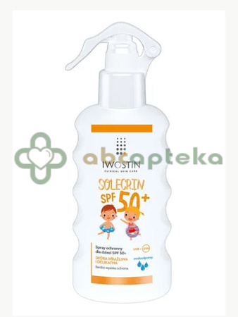 Iwostin Solecrin, spray ochronny dla dzieci SPF 50+, 175 ml