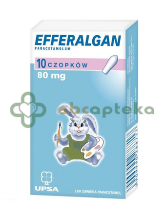 Efferalgan, 80 mg, 10 czopków, 