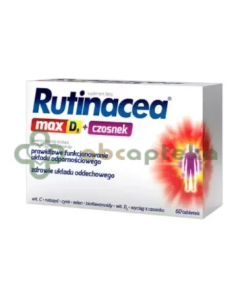 Rutinacea Max D3 + Czosnek 60 tabletek