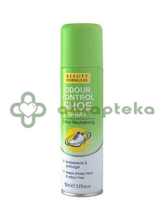 Beauty Formulas, dezodorant do butów, antybakteryjny i przeciwgrzybiczy, 150 ml