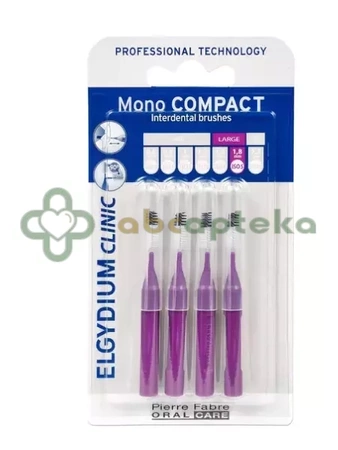 Elgydium Clinic Mono Compact 5, szczoteczka międzyzębowa, 4 sztuki