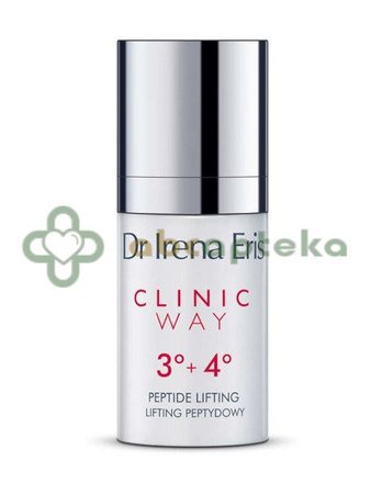 Dr Irena Eris, Clinic Way 3° + 4°, lifting peptydowy, dermokrem przeciwzmarszczkowy pod oczy na dzień i na noc, 15 ml