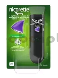 Nicorette spray, 1 mg/dawkę, aerozol do stosowania w jamie ustnej, 1 sztuka, 150 dawek