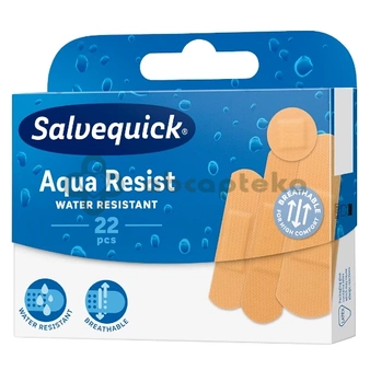 Salvequick Aqua Resist, wodoodporne plastry, 22 sztuki