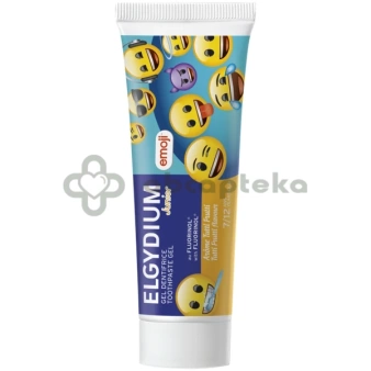 Elgydium Junior żel, pasta do zębów dla dzieci (7-12 lat) Emoji, smak tutti-frutti, 50 ml