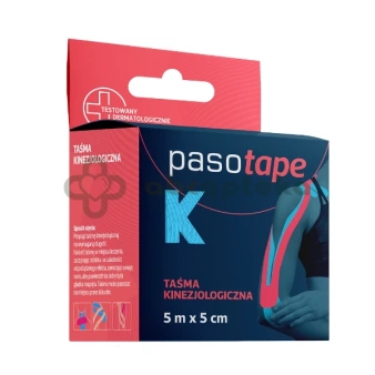 PASOTAPE taśma kinezjologiczna niebieska, 5 m x 5 cm, 1 sztuka