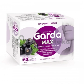 Garda Max o smaku czarnej porzeczki, 60 pastylek