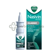 Nasivin Vicks Classic 0,5 mg/ml, aerozol do nosa, 10 ml