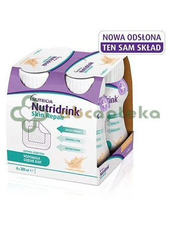 Nutridrink Skin Repair waniliowy (dawniej Cubitan)  4 x 200 ml | DATA WAŻNOŚCI 16.02.2025