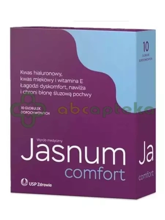 Jasnum Comfort, globulki dopochwowe, 10 sztuk