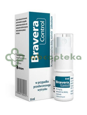 Bravera Control, 96 mg/g, aerozol na skórę, 8 ml