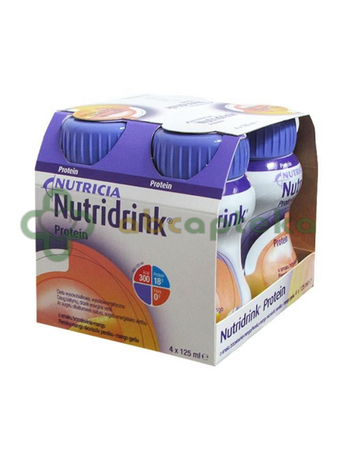 Nutridrink Protein o smaku brzoskwinia-mango, 4 x 125 ml | DATA WAŻNOŚCI 18.12.2025