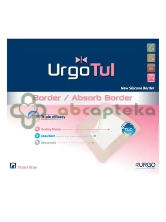 UrgoTul Absorb Border, opatrunek lipidowo-koloidowy, 10 x 10 cm, 1 sztuka