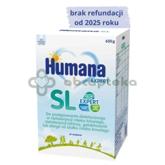 Humana Expert SL, mleko w proszku na bazie białka sojowego, 650 g
