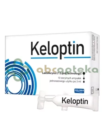 Keloptin, krem do stosowania na skórę, 10 ampułek jednorazowych po 3 ml