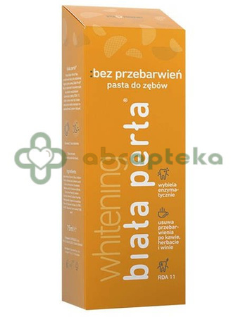 BIAŁA PERŁA Bez Przebarwień, pasta do zębów dla pijących kawę, 75 ml