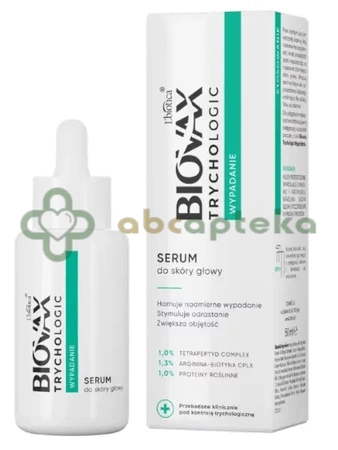 Biovax Trychologic, Wypadanie, serum do skóry głowy, 50 ml + Trychologic wypadanie szampon 50ml w prezencie !